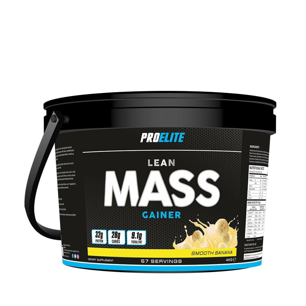 (BANANA, 4Kg) Pro Elite Lean Mass Gainer 4Kg