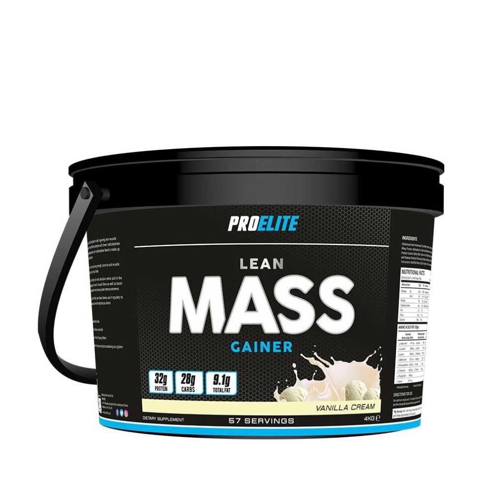 (Vanilla, 4Kg) Pro Elite Lean Mass Gainer 4Kg