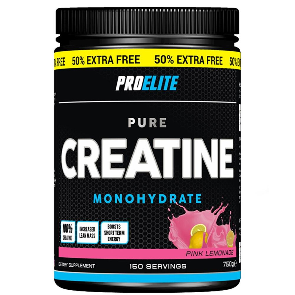 (Pink Lemonade, 750g) Pro Elite Pure Creatine Monohydrate 750g