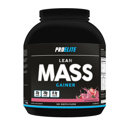 (Strawberry, 2.25Kg) Pro Elite Lean Mass Gainer 2.25Kg