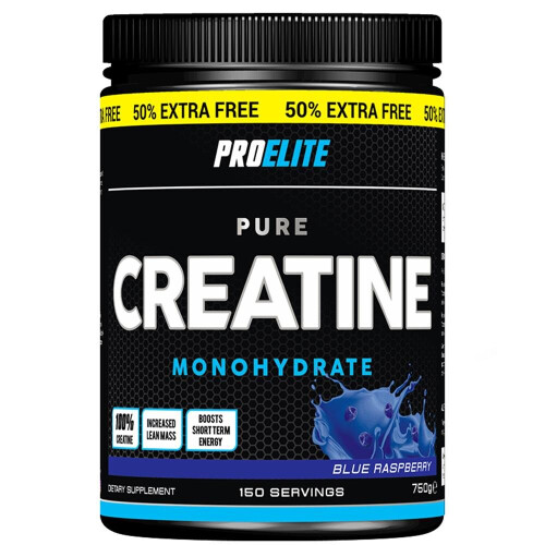 (Blue Raspberry, 750g) Pro Elite Pure Creatine Monohydrate 750g