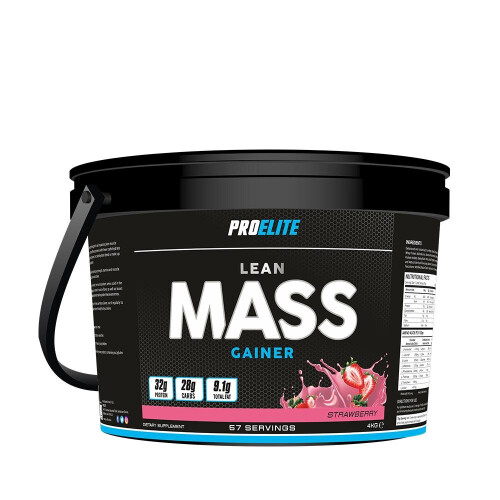 (Strawberry, 4Kg) Pro Elite Lean Mass Gainer 4Kg