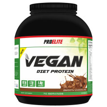 (Smooth Chocolate, 2.1kg) Pro Elite Vegan Diet Protein 2.1Kg Gluten Free
