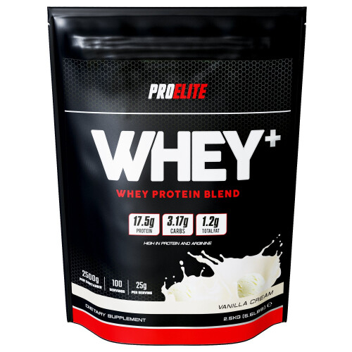 (Vanilla, 2.5kg) Pro Elite Whey Plus 2.5Kg (100 Servings)
