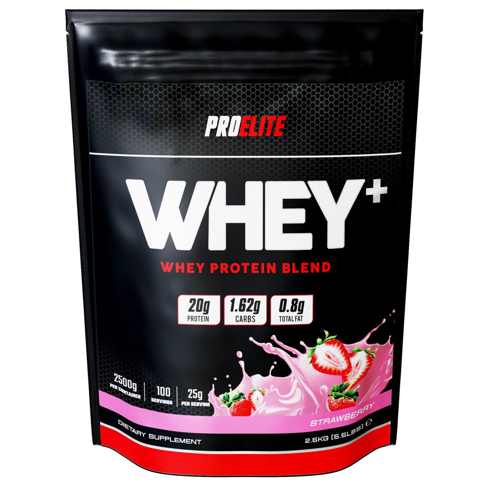 Pro Elite (Strawberry, 2.5Kg) Whey Plus 2.5Kg (100 Servings)