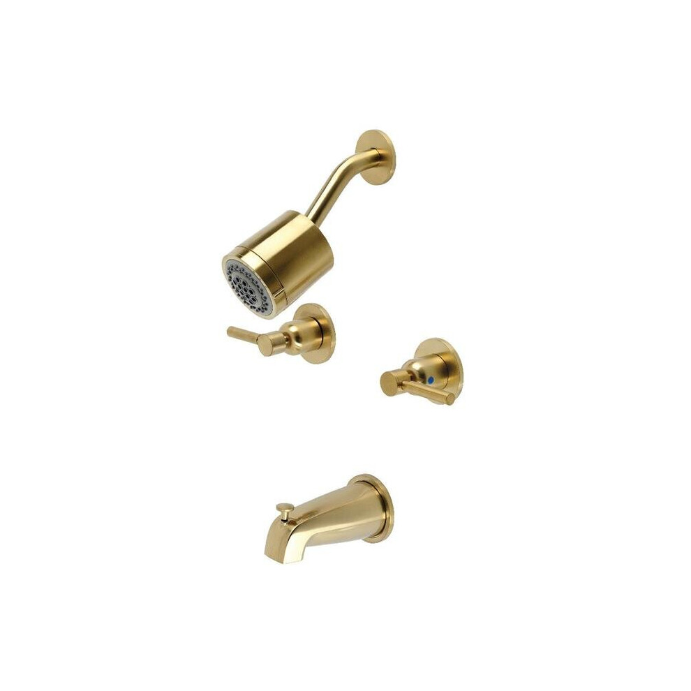 Kingston Brass Kbx8147dl Concord Two-Handle Tub & Shower Faucet, Brushed Brass 663370746055