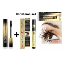 Eveline Gift Set Sos Lash Booster Argan Oil Royal Volume Mascara Thickens Lashes