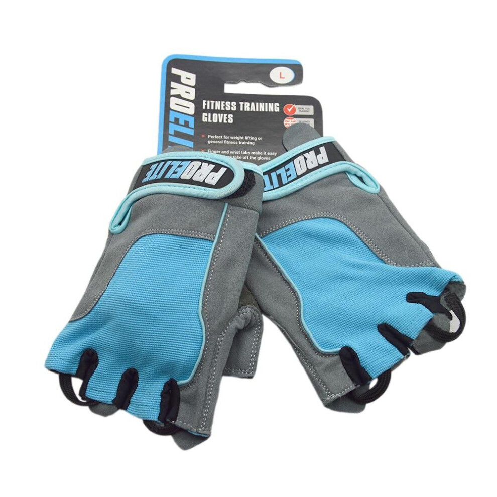 (Blue) Pro Elite Weight Lifting Gloves - Sky Blue/Grey-image-OPC-P6WS2CF-NEW