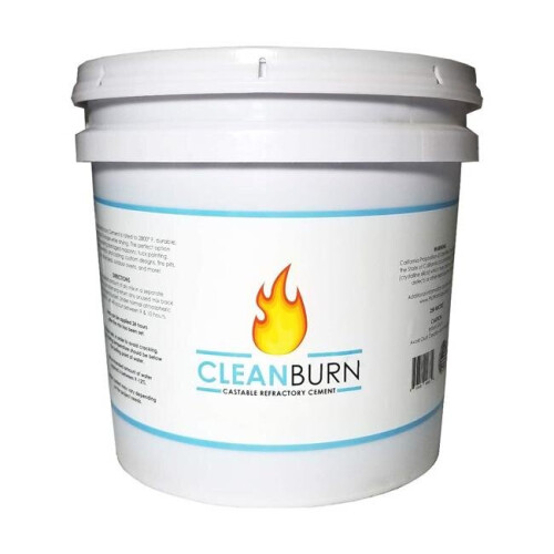 Cleanburn 720625 25 lbs Pail Castable Refractory Cement