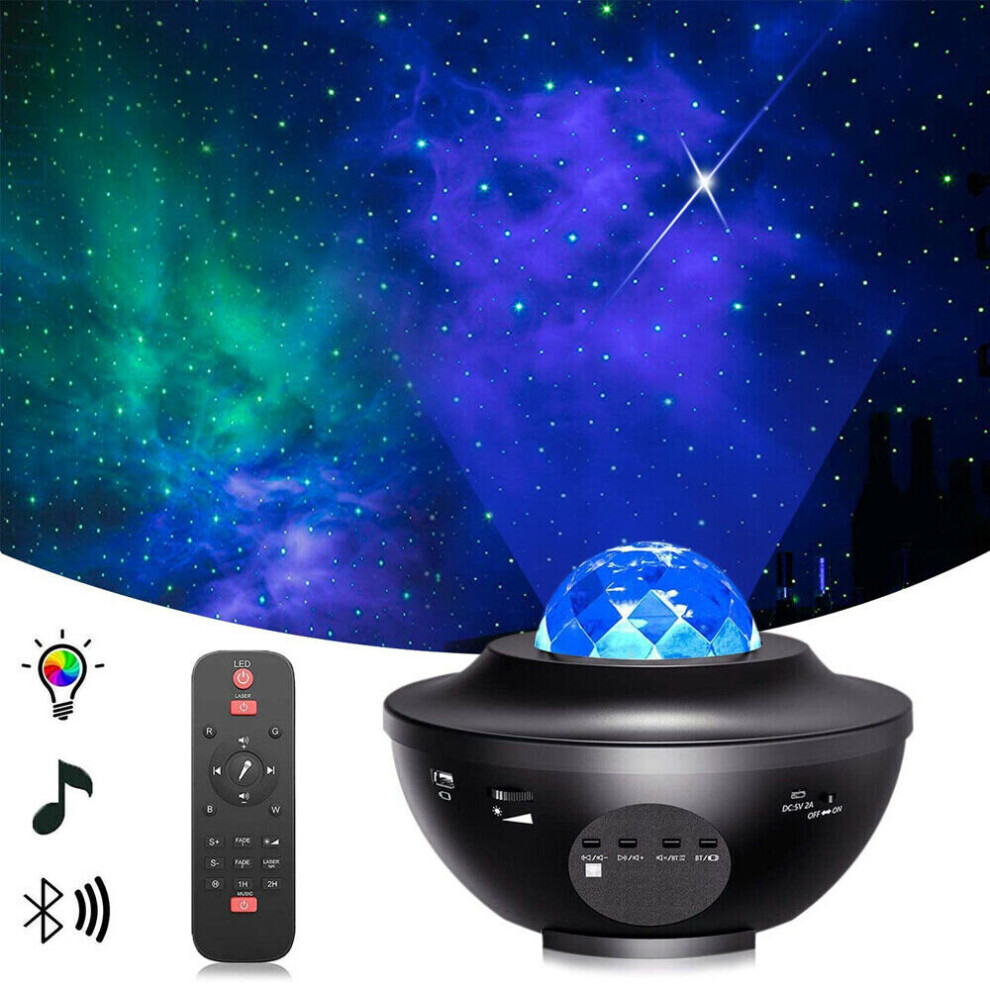 Ranpo Led Starry Sky Projector Night Bluetooth Music Speaker Galaxy Lamp Light