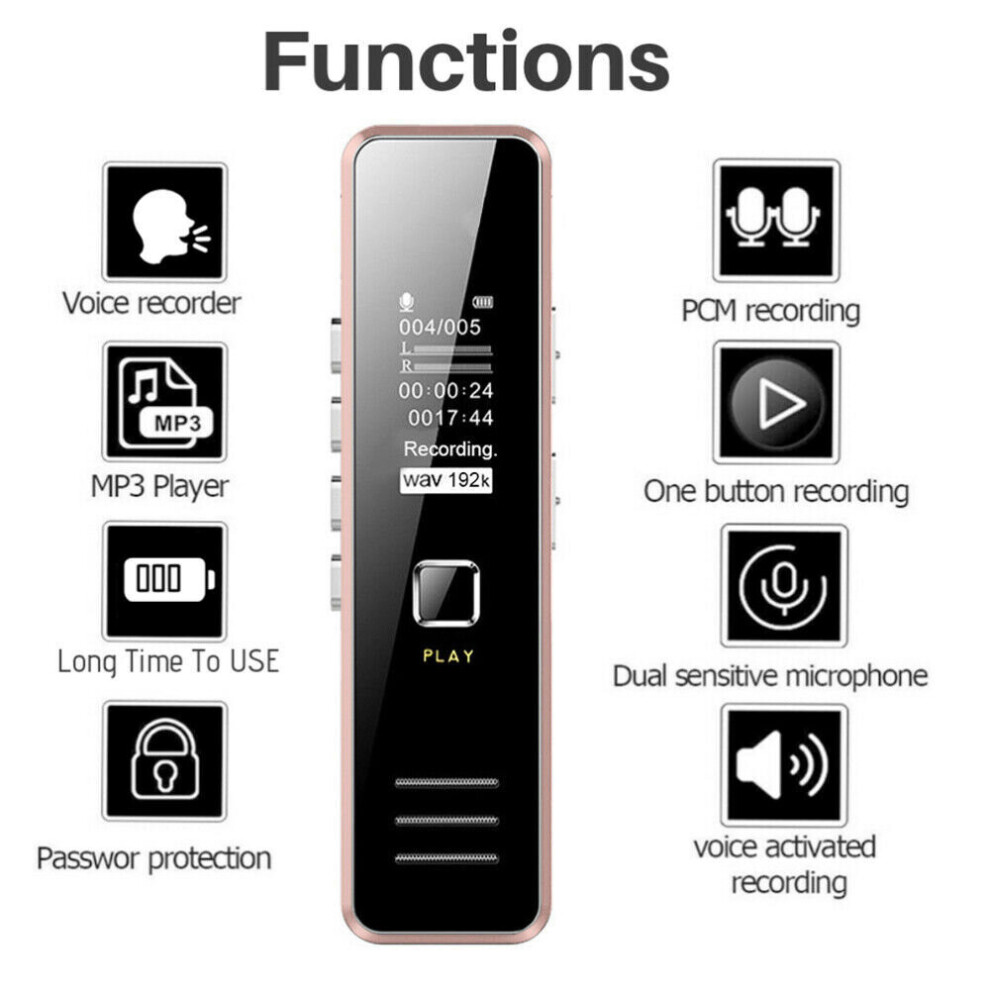 32Gb Card Digital Audio/Sound/Voice Recorder Dictaphone Mp3 Player Usb 9173167124481
