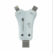 (White) 4in1 i-Flash USB Drive Micro TF Memory Card Reader