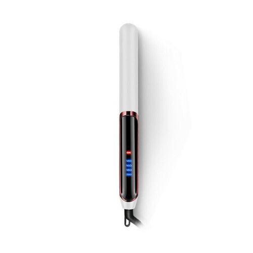 (White) Professional Ceramic Hair Straightener Curler 2