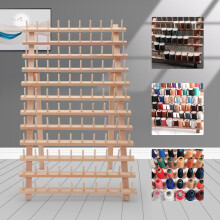 120 Spool Tailor Holder Storage Bobbin Sew Wood Thread Rack Sewing Organizer UK