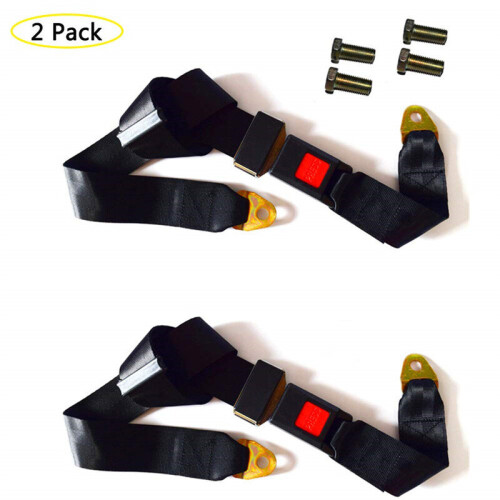 2packs Universal Lap 2 Point Adjustable Seat Belt Adjustable Safety
