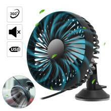 Portable USB Fan Suction Cup Variable Speed Cooling Air Cooler Car Home Office