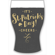 It's St Patrick's Day! Guinness Shaped Greeting Card Quality Greetings Cards