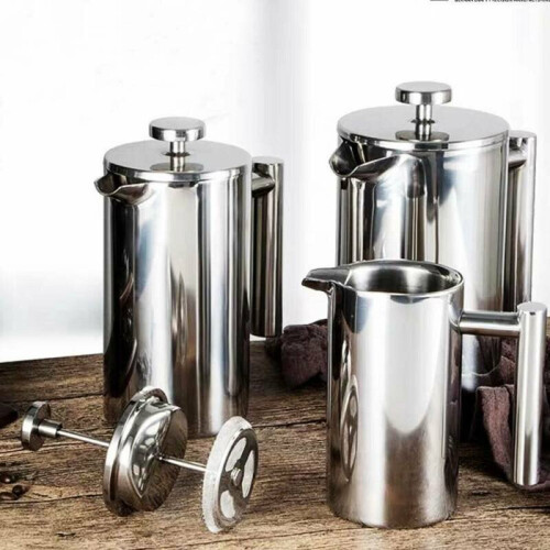 Stainless Steel Cafetiere French Press Filter Tea Coffee Plunger