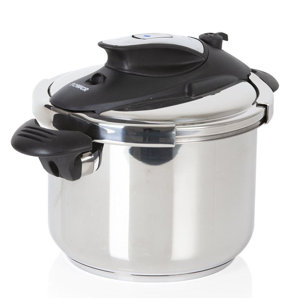 Tower T920003 One-Touch Ultima 6L Pressure Cooker, Stainless Steel