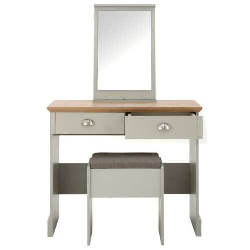 Kendal Dressing Table With Stool in Grey 2