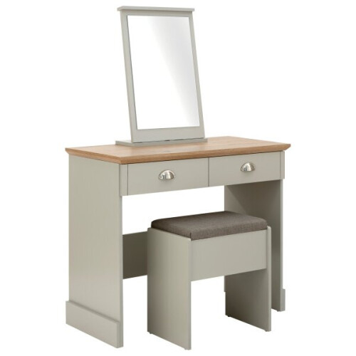 Kendal Dressing Table With Stool in Grey