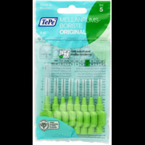 Tepe 2 x TePe Interdental Brushes Size 5 Medium 0.8mm - 8 Brushes Pack