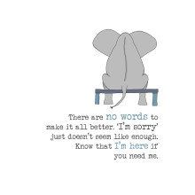 Sympathy Here For You Sparkle Finished Greeting Card By Dandelion Stationery Cards