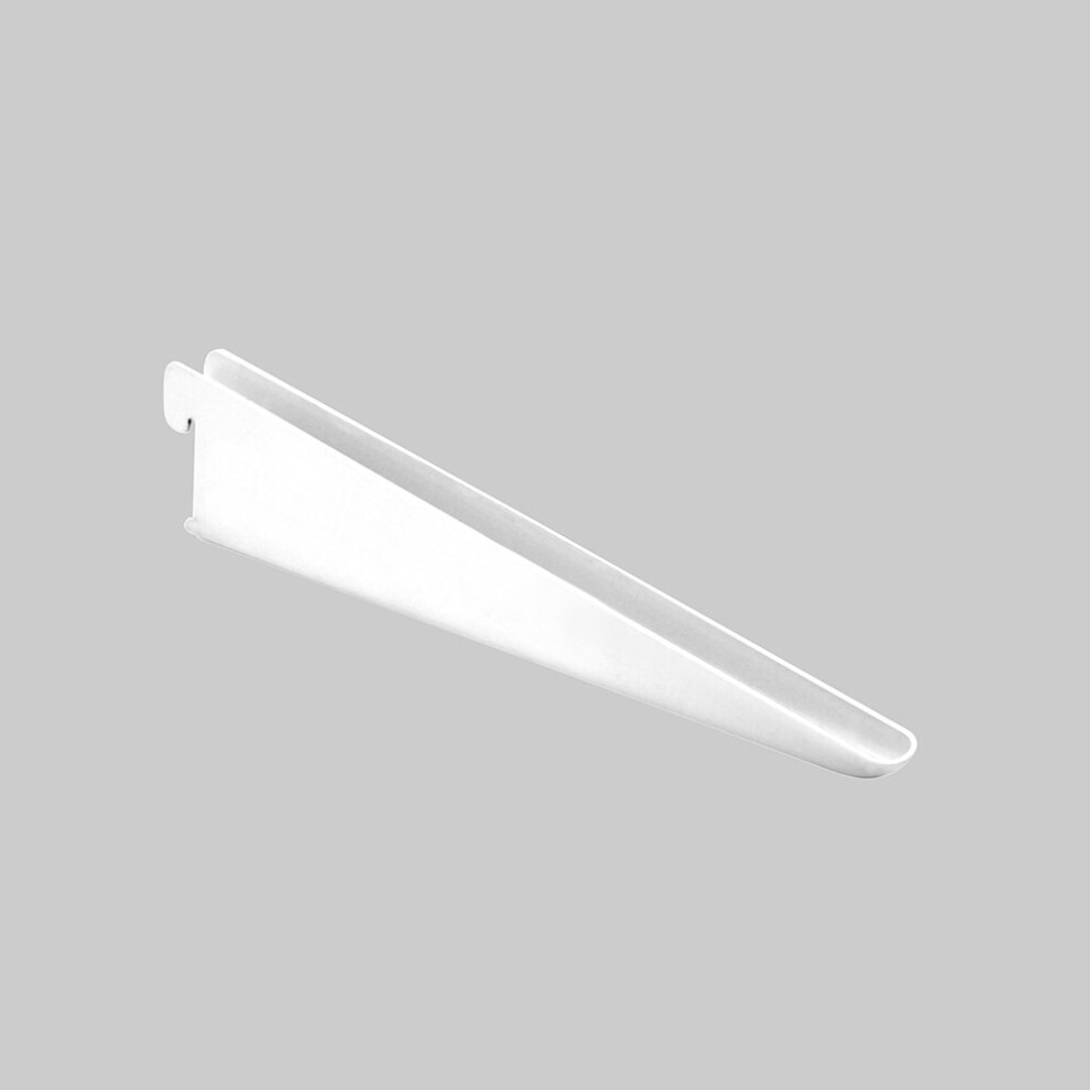 (370mm) Twin Slot U Bracket - White (10 Brackets Pack)