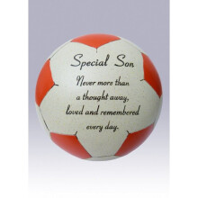 Memorial -Special Son Red Memorial Football 15cm Dia