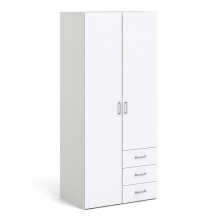 Wardrobe with 2 doors + 3 drawers (175)
White