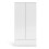 Naia Wardrobe with 2 doors + 1 drawer in White High Gloss 2