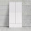 Naia Wardrobe with 2 doors + 1 drawer in White High Gloss 4