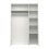 Wardrobe with 3 doors (175)
White White 4