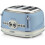 Ariete Ariete 0156/05 Retro Style 4 Toaster with 2 Slice Control, Blue 1