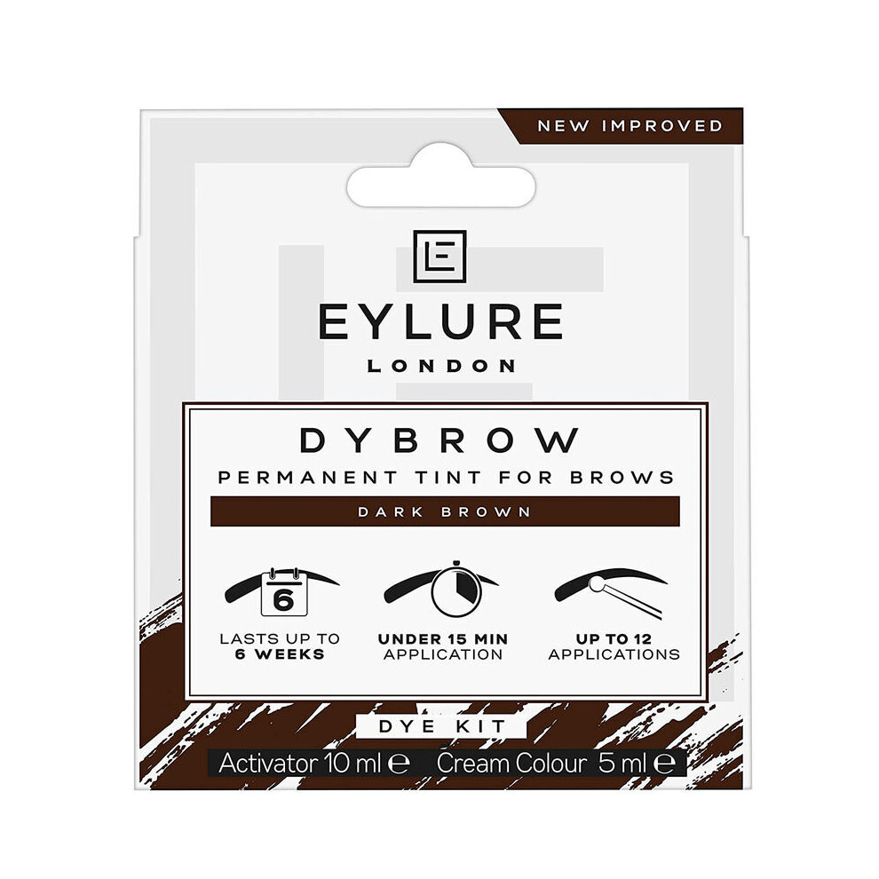 (Brown) Eylure DYBROW Eyebrow Dye Kit Permanent Tint for Brows