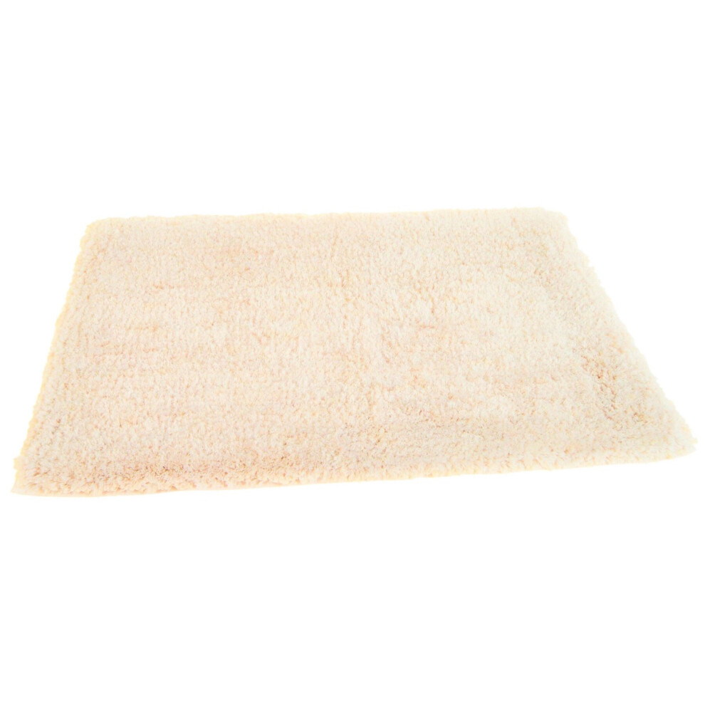 (Cream) Luxury Deep Pile Savoy Microfibre Bath Mat 50 x 80cm