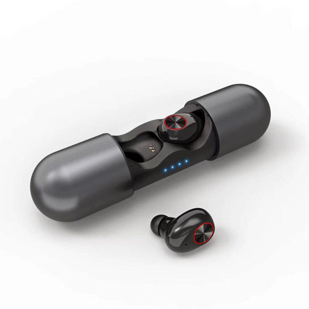 V8 Tws Wireless Bluetooth 5.0 Earphone Hifi Noise Cancelling Bilateral Calls Stereo Headphone With Charging Box Color Black 840079316127