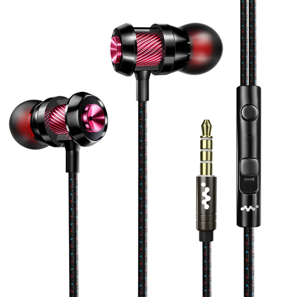 Universal Metal Bass In-Ear Earbuds 3.5Mm Wired Control Earphone Headphone With Mic For Mobile Phones 840079306111