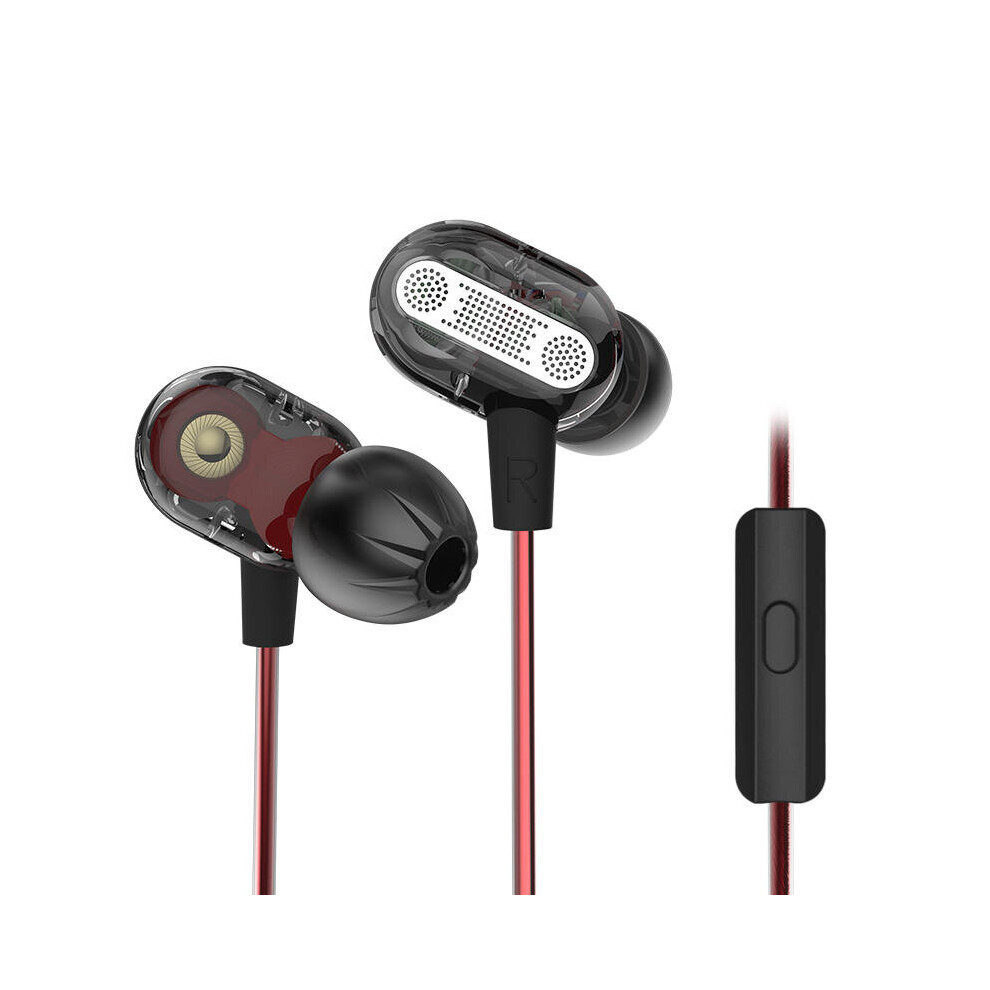 Zse Hifi Double Dynamic Driver 3.5Mm Wired Noise Isolating Heavy Bass In-Ear Earphone Headphone Color Black 840079314000