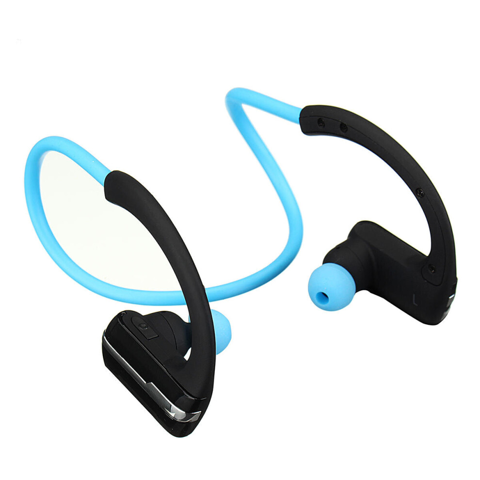 Sports Wireless Tooth Headset Headphone Noise Cancelling Waterproof Earphone Stereo Earbuds With Mic Color Blue 840079322227