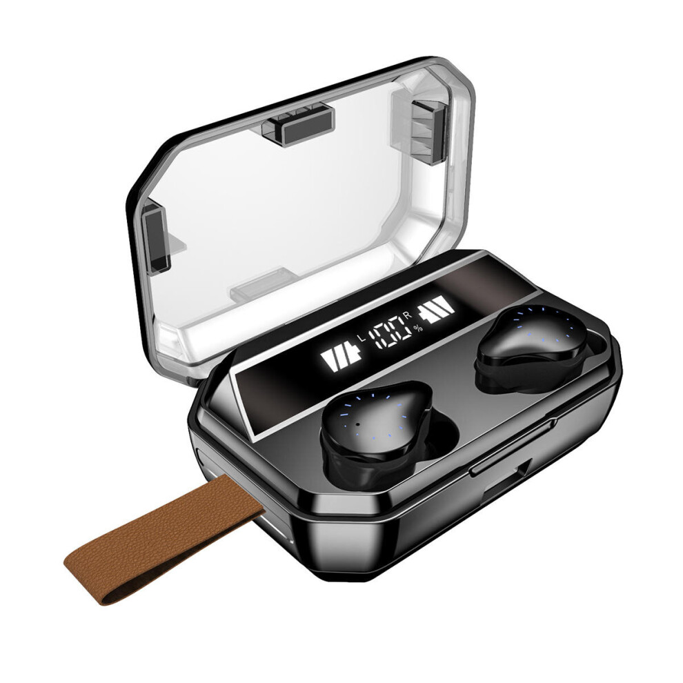 Tws Wireless Bluetooth 5.0 Earphone Hifi 9D Stereo Touch Control Led Display 8000Mah Power Bank Headphone With Mic Black 840079306104