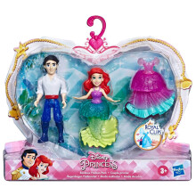 Set 2 figuras Royal Clips La Sirenita Princesas Disney 9cm