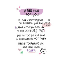 A Big Hug For You Inspired Words Greeting Card Blank Inside