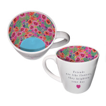 Friends Are Like Flowers, They Brighten Your Day Inside Out Mug In Gift Box