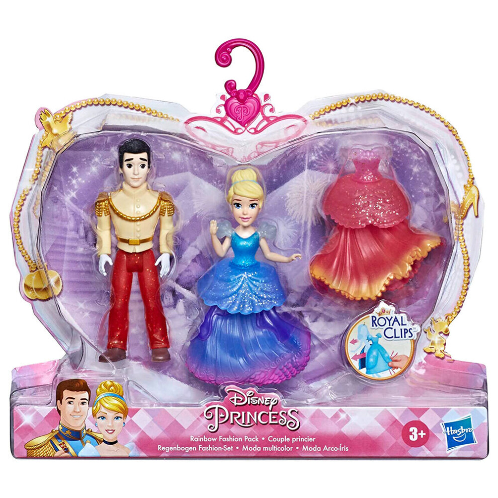 Set 2 figuras Royal Clips Cenicienta Princesas Disney 9cm