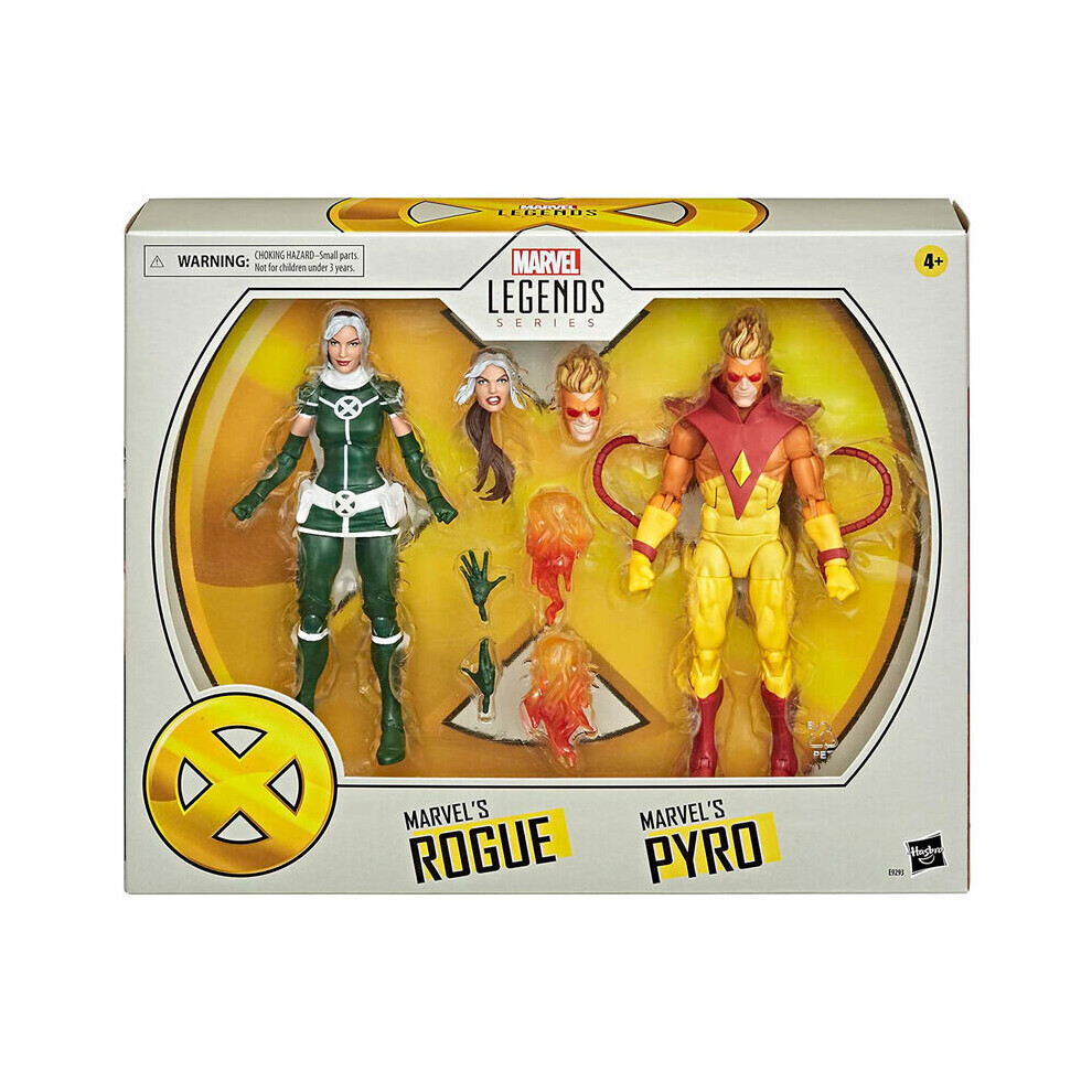 Set 2 figuras Pyro y Rogue Marvel Legends 15cm