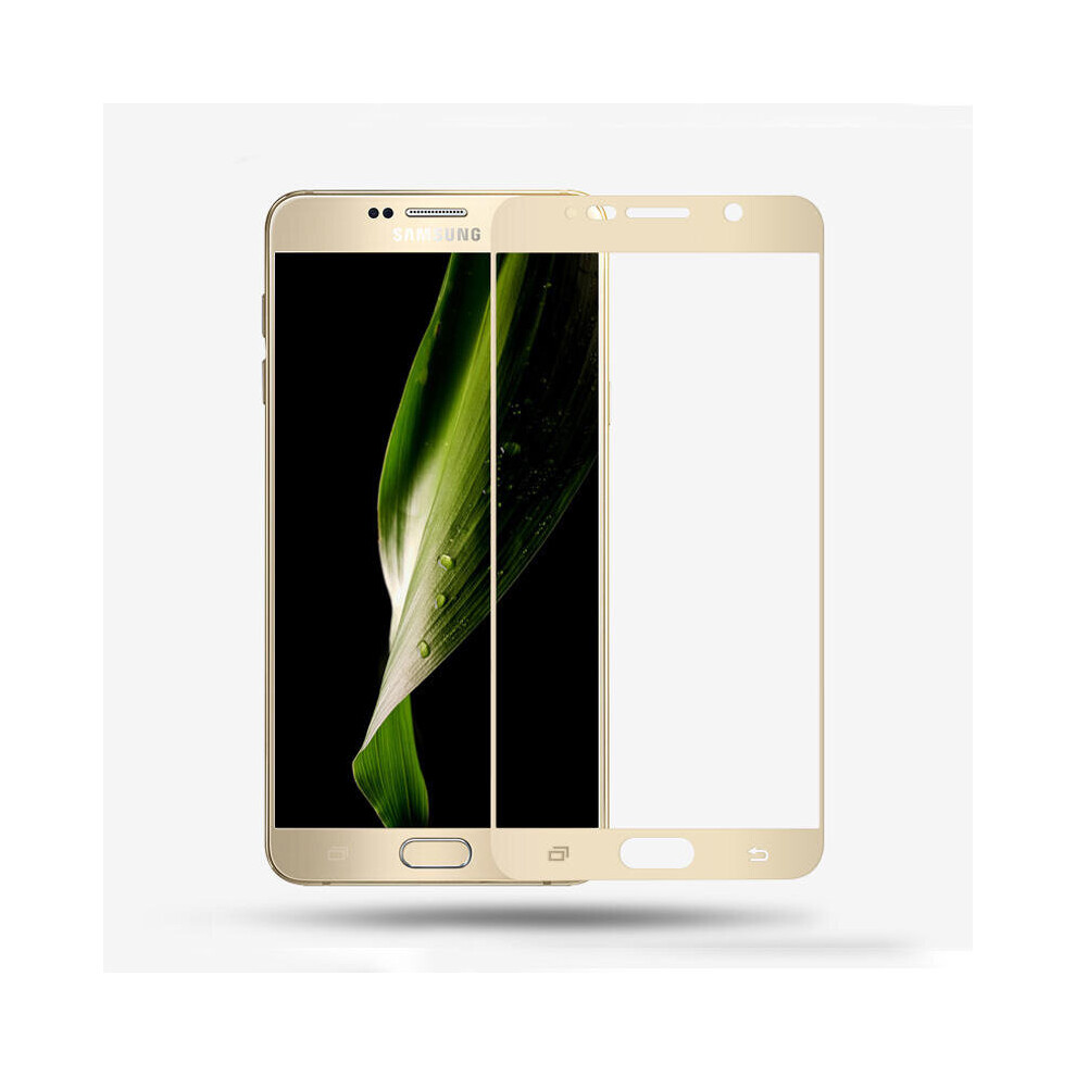 2Pcs Curved Edge Tempered Glass Film For Samsung Galaxy Note 5 Color Gold 840079101716