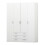 Wardrobe - 4 Doors 3 Drawers in White 3