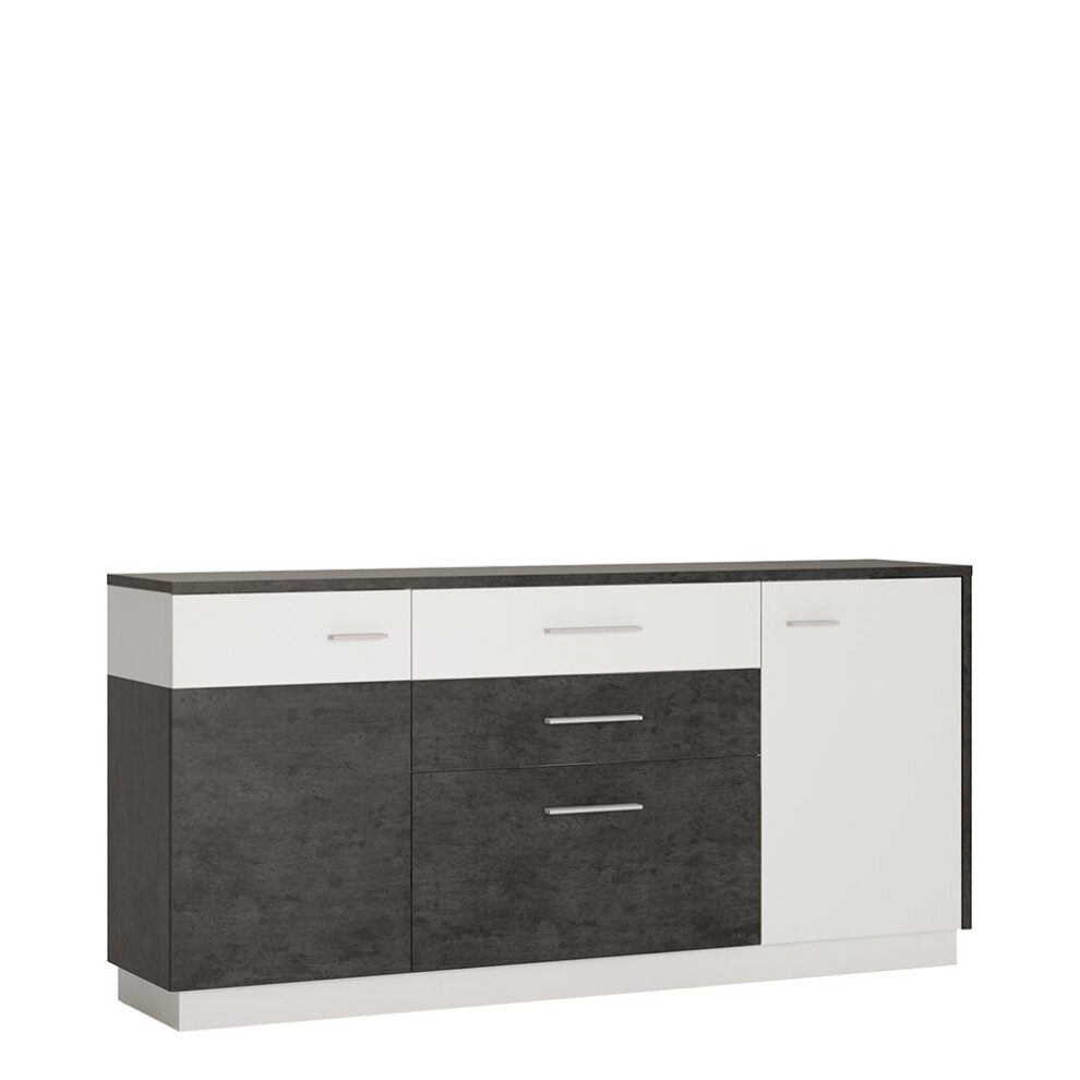 Fribo 2 door 1 drawer 166 cm wide TV cabinet in Oak