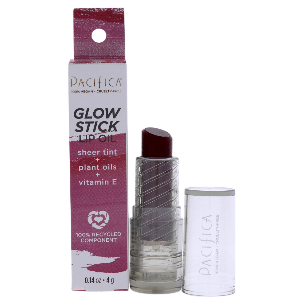 Glow Stick Lip Oil - Crimson Crush by Pacifica for Women - 0.14 oz Lip Oil